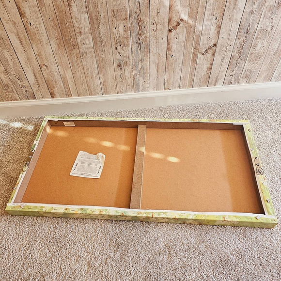 Green floral wall painting - Picture 7 of 7